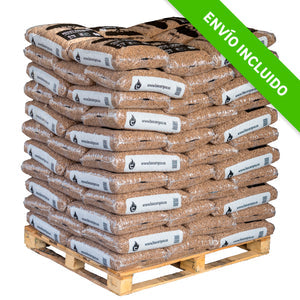 Palet de 77 sacos de pellet Piñonero